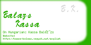 balazs kassa business card